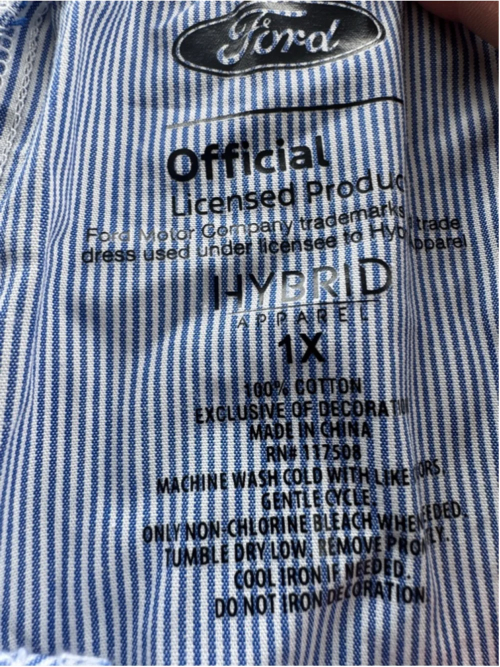 Ford Men's Blue White Striped Boxers XL